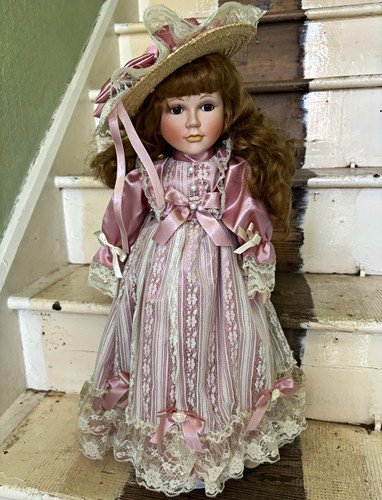 Porcelain girl doll - porcelain,