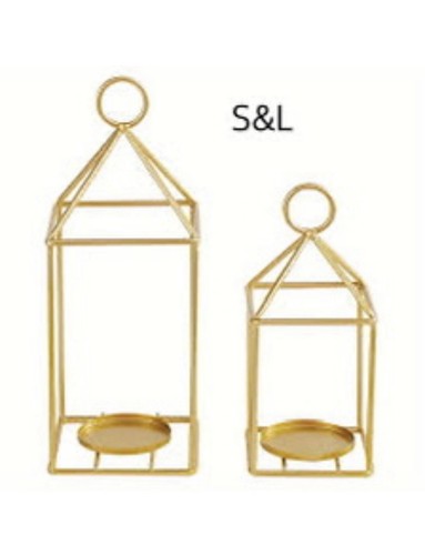 Gold lantern candle - 2,
