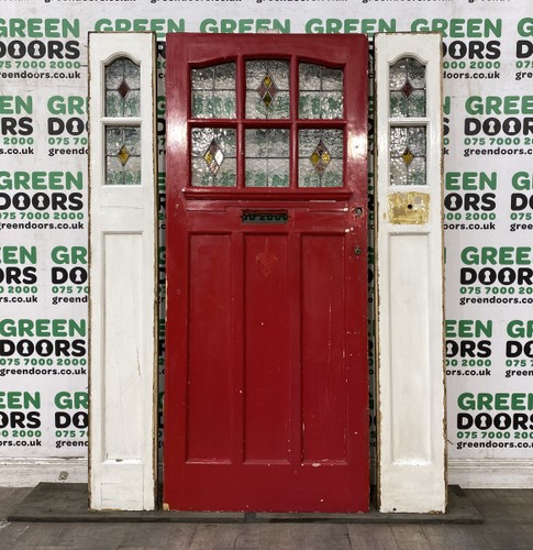 Stained glass front door 1930s - front,