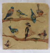 Kate of Kensington Garden Party (British Birds) Medium Square Marble Platter