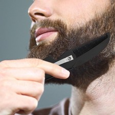 Portable Folding Comb With Keychain And Oval Mirror For Men Travel