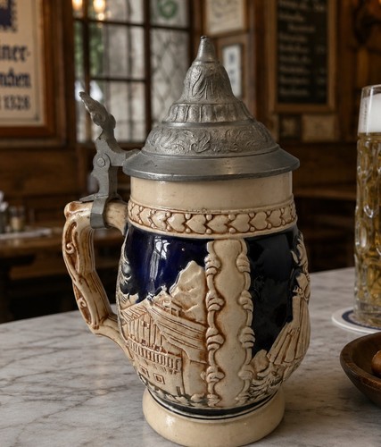 Vintage german beer stein - german,