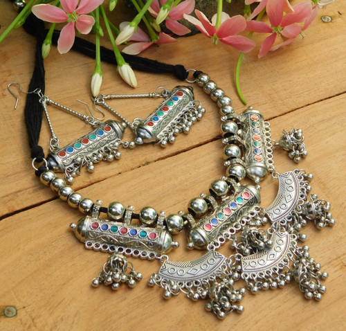 Afghan kuchi tribal necklace - tribal,