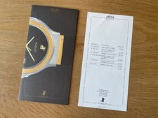 Hublot MDM Brochure - Classic F. Steel Gold - Vintage 1987 - Collectors