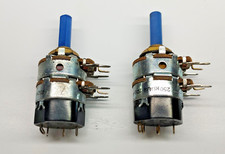 2  PIECES    250K  LOG  DUAL  SWITCHED  (DPST)  POTENTIOMETERS
