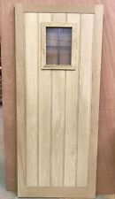 Exterior Oak Front Door Double Glazed External Solid Hardwood Timber Leaded Door