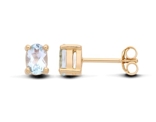 9ct yellow gold - gold, blue