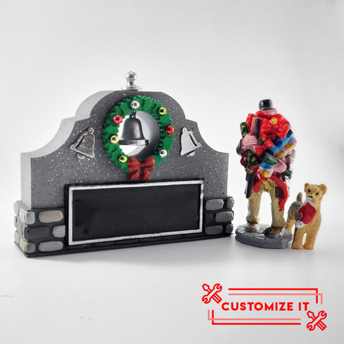 Christmas village bell sign - christmas,