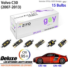 LED Light Bulbs for 2007-2013 Volvo C30 Interior Light Kit White Dome Light