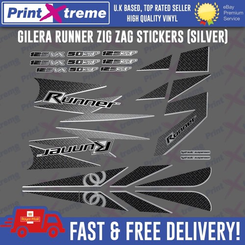 Gilera runner zig zag stickers - gilera,