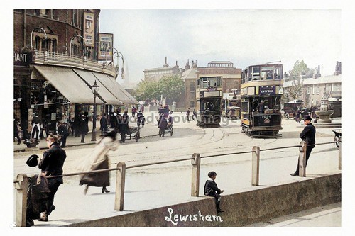 Col0135 trams lewisham - trams, at