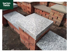 Pier Caps: Natural Silver Granite 360x360mm Brick Pillar Pier Caps - Delivered