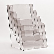 Counter Top Brochure / Leaflet Holder / Rack / Dispenser 4 x A5 Portrait Pockets