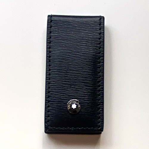 Montblanc black leather bifold - montblanc,