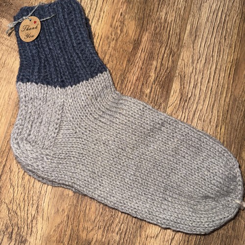 Hand knitted winter socks - knitted,