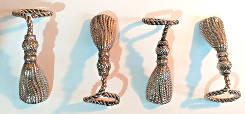 Vintage silver metal - metal, napkin