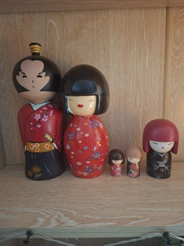 Kokeshi japanese family - kokeshi,
