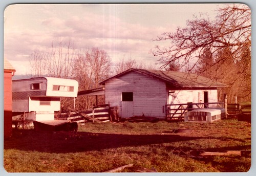 Vtg color snapshot rural farm - rural,
