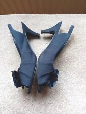 GC Navy Anne Michelle Navy Heeled Sling Back Shoes Sz 5