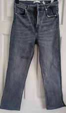 WOMEN'S JEAN GREY DENIM STRAIGHT WOMEN JEANS SIZE EUR 42