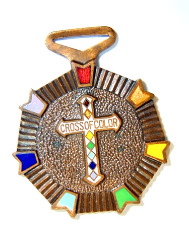 Old brass cross - brass, "cross