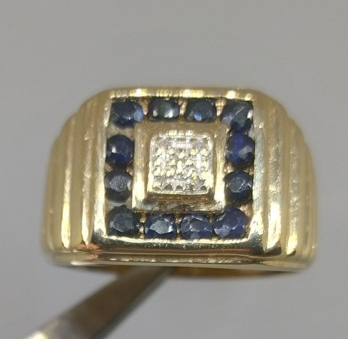 9ct yellow gold sapphire - 9ct,