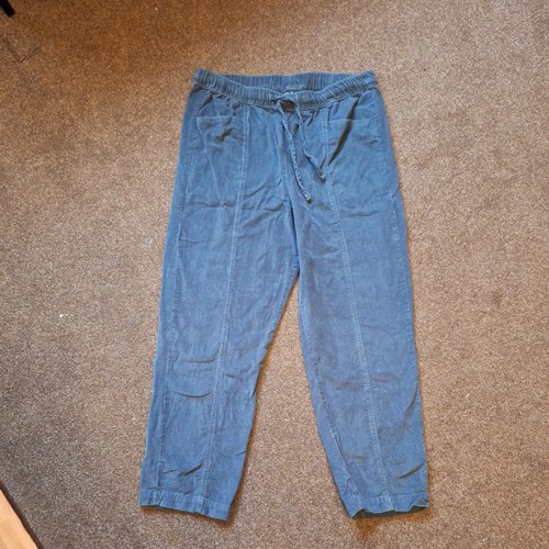 Ladies blue corduroy trousers - blue,