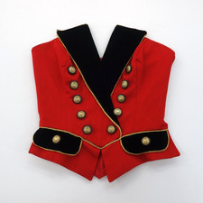 Vintage Bellville Sassoon Lorcan Mullany Red Military Bust Corset Top