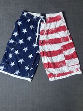 BSplit American Flag Shorts