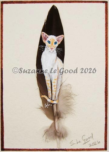 Siamese cat painting - , on