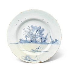 Antique English Delft Blue &