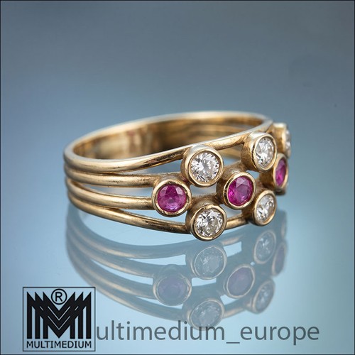 333 yellow gold ruby finger