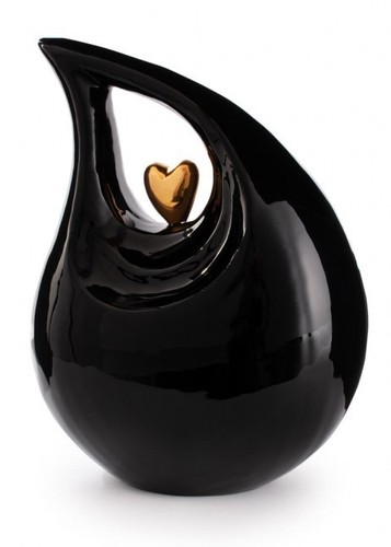Black teardrop keepsake - keepsake, urn