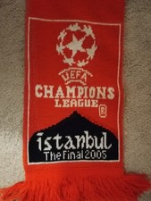 Official adidas Champions League Istanbul 2005 Final Scarf. Liverpool FC