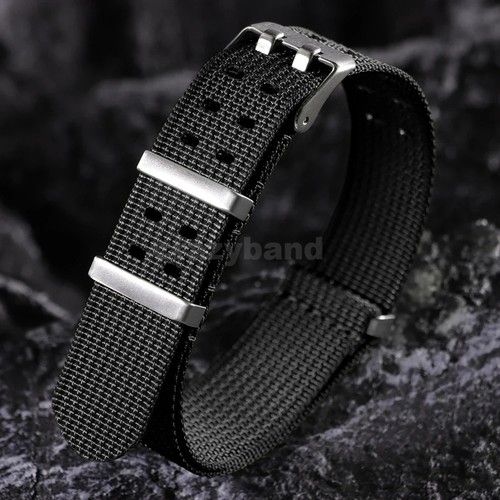 Premium black watch strap - black,