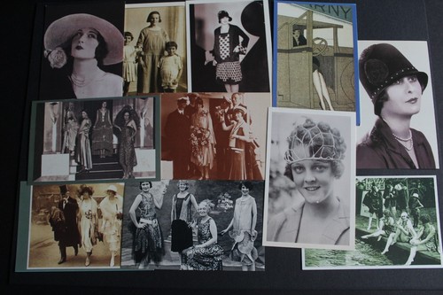 Ladies fashion postcards - ladies,