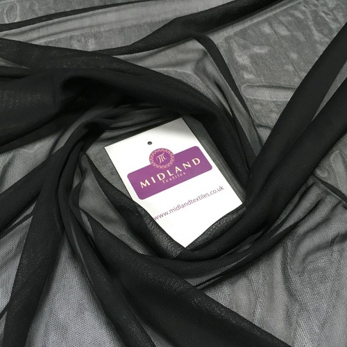 Plain black way stretch net - plain,