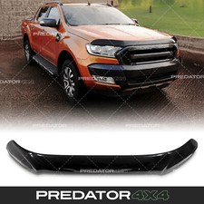 BLACK FRONT BUMPER BONNET GUARD PROTECTOR FOR FORD RANGER T6 2012-2014
