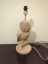Owl Table Lamp Rustic Resin Barn Owl Lamp