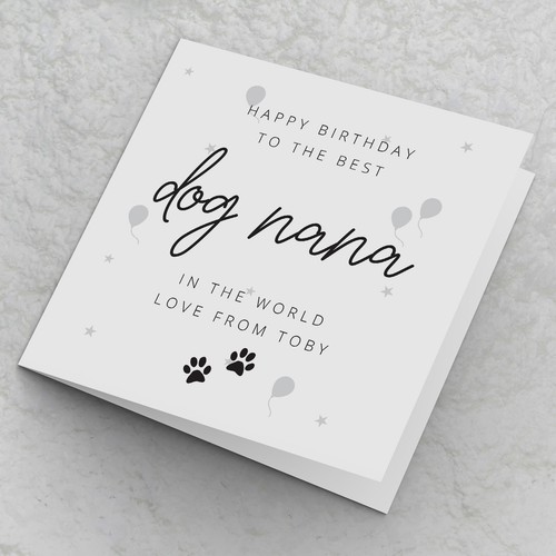 Cute dog nana birthday - birthday, card