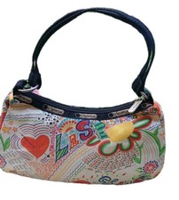 LeSportsac Nylon Womens Bag LOVE HEARTS GRAFFITI Designer Mini Bag Preowned 