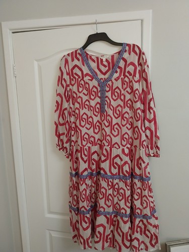 Monsoon pink pattern tiered - pink,