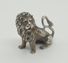 Italian 800 Solid Silver Miniature Lion Figurine
