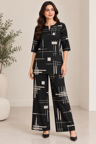 Women black geometric print - women's,