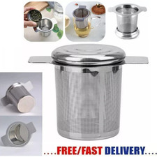 Stainless Steel Mesh Tea Infuser Strainer Metal Loose Leaf Cup Filter With Lid ✅