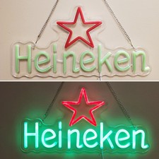 Heineken neon LED wall sign