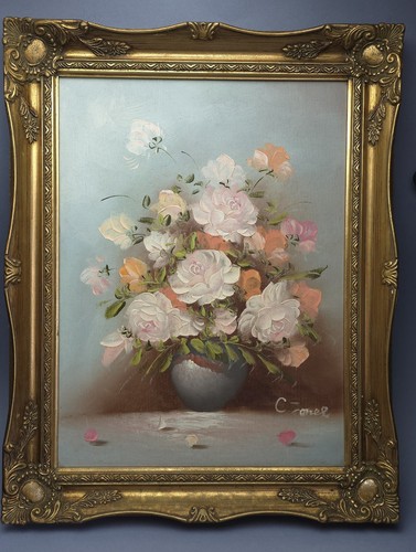 Vintage canvas oil painting - vintage,