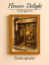 BARBER RETRO WATER COLOUR  A4