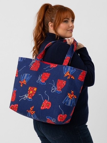 Women denim red - top, handle