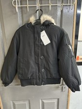 Marks and Spencer Boys Black Winter Jacket 9-10 Years